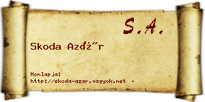 Skoda Azár névjegykártya